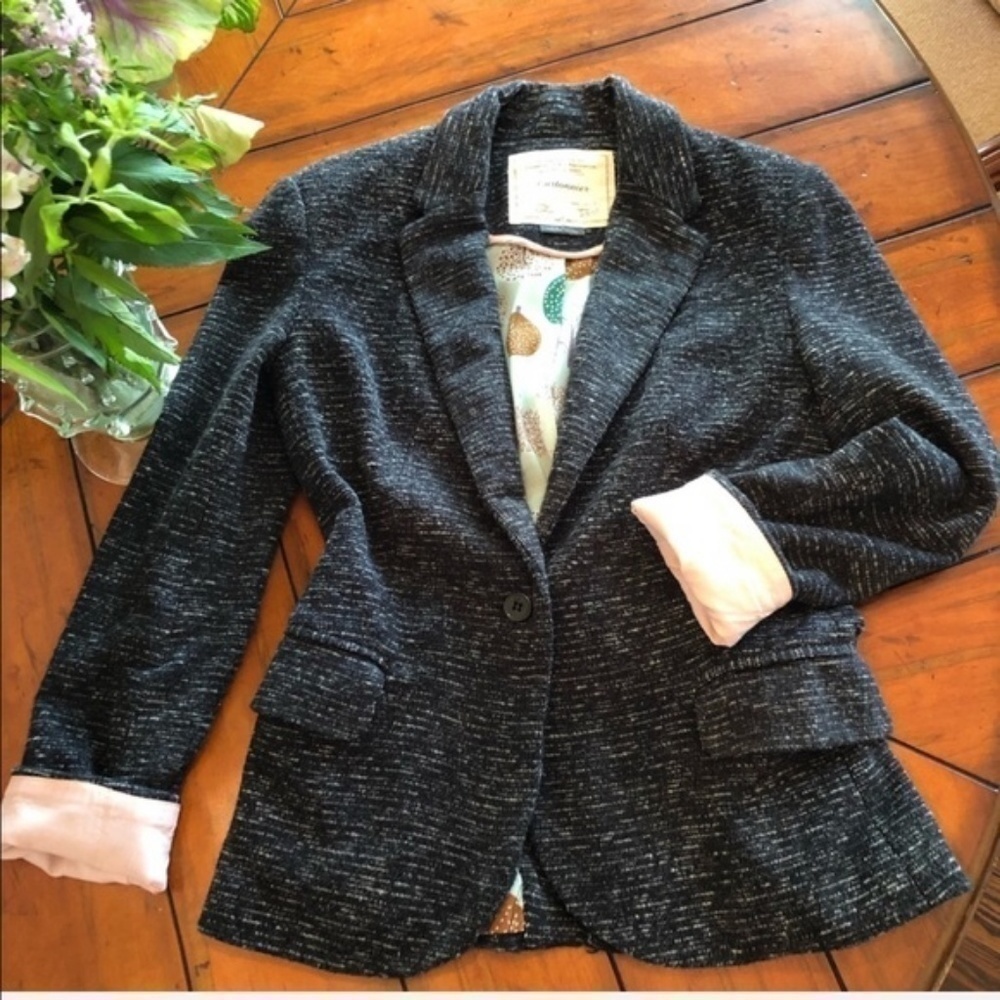 Anthropologie | Cartonnier‎ Dash Knit Grey Blazer